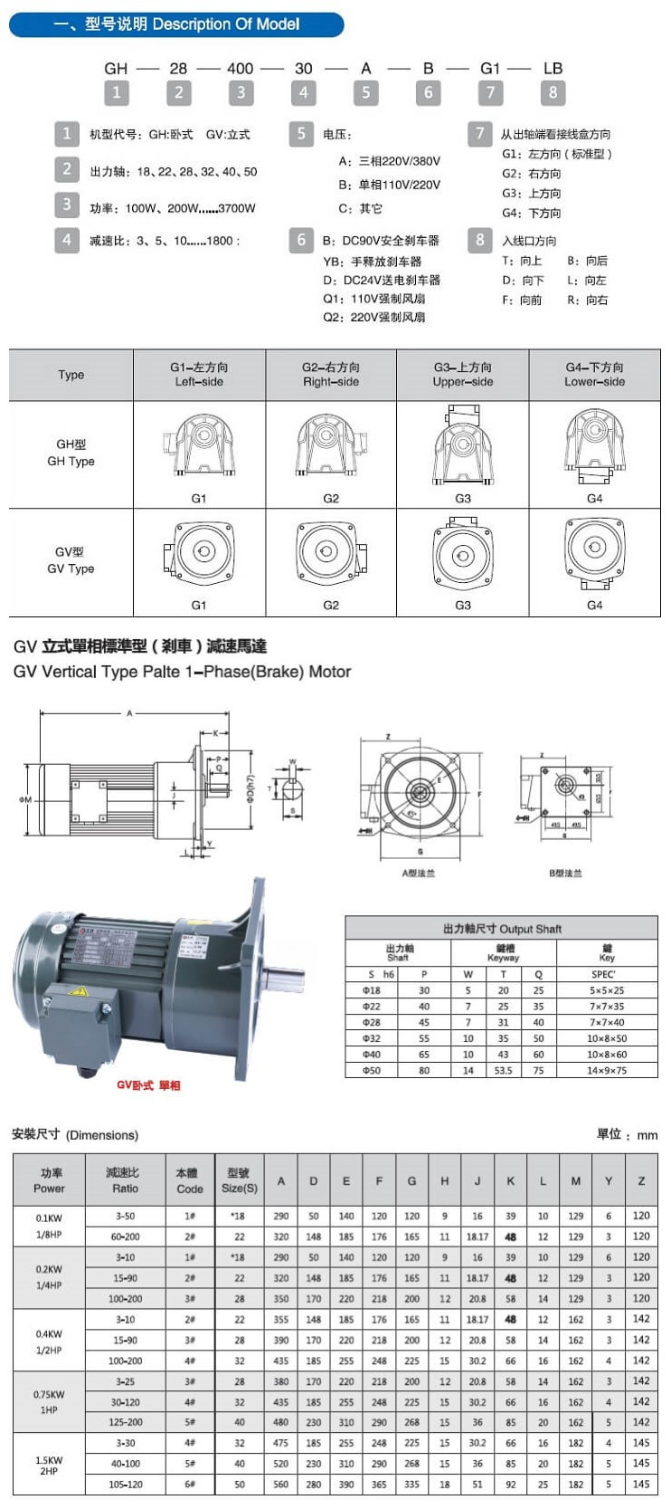 立式齒輪減速電機(jī)（剎車(chē)）行業(yè)定制選型報(bào)價(jià)-18116258006